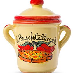 Mix di spezie per la Bruschetta piccante in coccio in ceramica artigianale